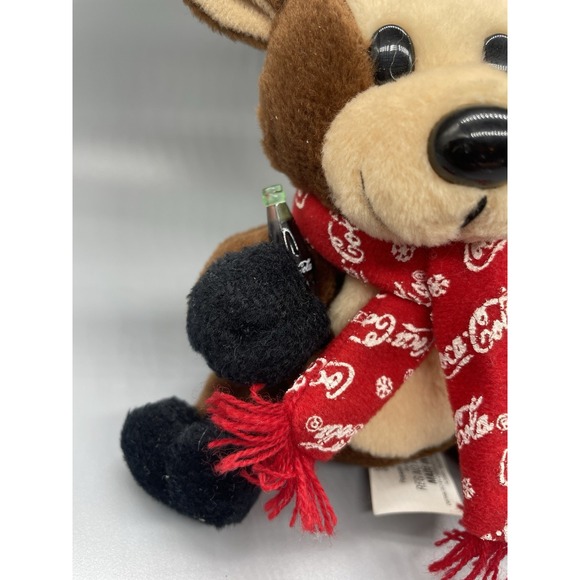 1998 Coca Cola Brand Moose Plush Stuffed Animal Collectible 6" - Picture 2 of 7